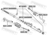Febest 0221-J32LH Steering Tie Rod End Left