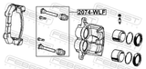 Febest 2074-WLF Front Caliper Slide Pin Kit (Set For One Side)