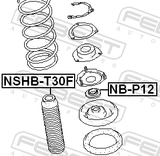 Febest NSHB-T30F Front Shock Absorber Boot