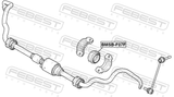 Febest BMSB-F07F Front Stabilizer Bar Bush D50