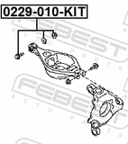 Febest 0229-010-KIT Repair Kit, Camber Adjusting Eccentric Bolt