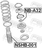 Febest NSHB-001 Front Shock Absorber Boot