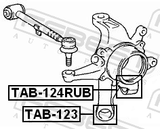 Febest TAB-124RUB Rear Knuckle Bushing