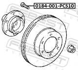 Febest 0184-001-PCS10 Wheel Stud PCS 10