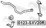 Febest 0123-SXV20R Rear Stabilizer Link / Sway Bar Link