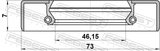 Febest 95GDY-48730707X Oil Seal Front Hub 46.15X73.1X7X7