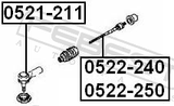 Febest 0521-211 Steering Tie Rod End