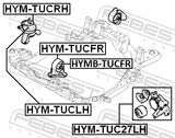 Febest HYM-TUC27LH Left Engine Mount