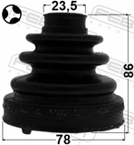 Febest 0115-GSU45T Boot Inner CV Joint Kit 78X86X23.5