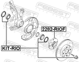 Febest 2282-RIOF Front Wheel Hub