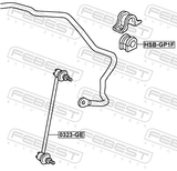 Febest HSB-GP1F Rear Stabilizer Bar Bush D18