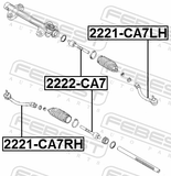 Febest 2222-CA7 Steering Tie Rod