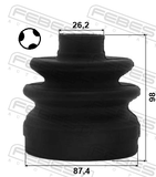 Febest 1215-CM10T Boot Inner CV Joint Kit 87.4X98X26.2