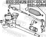 Febest 0322-GD4UN Steering Tie Rod