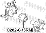 Febest 0282-C35RM Rear Wheel Hub Kit