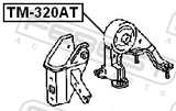 Febest TM-320AT Rear Engine Mount At