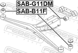 Febest SAB-B11F Differential Mount Bushing