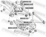 Febest BMAB-043 Rear Transverse Rod Bushing