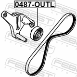 Febest 0487-OUTL Pulley Tensioner Kit