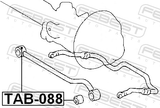 Febest TAB-088 Bushing, Front Transversal Rod