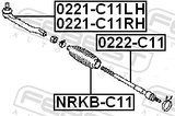 Febest NRKB-C11 Steering Gear Boot