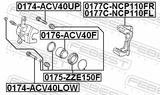 Febest 0176-ACV40F Front Caliper Piston D63.3