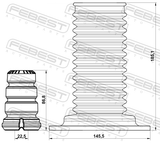 Febest TSHB-ADE150F-KIT Boot With Jounce Bumper Front Shock Absorber Kit
