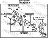 Febest 0475-V45F Front Brake Caliper Repair Kit (Set For One Side)