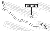 Febest SSB-LEGF Front Stabilizer Bar Bush D24