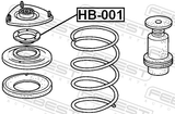 Febest HB-001 Front Shock Absorber Bearing