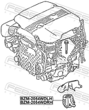 Febest BZM-2054WDLH Left Engine Mount