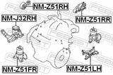 Febest NM-Z51FR Front Engine Mount (Hydro)