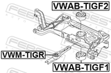 Febest VWM-TIGR Rear Engine Mount