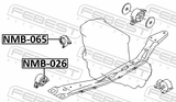 Febest NMB-065 Front Engine Mount Bushing