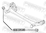 Febest KAB-CER18R Rear Crossmember Bushing