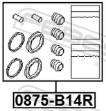 Febest 0875-B14R Rear Brake Caliper Repair Kit (Set For Two Sides)