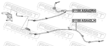 Febest 01100-ASA42LH Parking Brake Cable Assembly