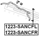Febest 1223-SANCFR Front Right Stabilizer Link / Sway Bar Link