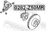 Febest 0282-Z50MR Rear Wheel Hub
