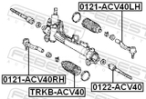 Febest 0121-ACV40LH Steering Tie Rod End Left