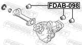 Febest FDAB-098 Front Differential Mount