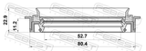 Febest 95JFS-54801123X Oil Seal Rear Hub 52.7X80.4X11.2X22.9