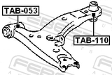 Febest TAB-110 Rear Bushing, Front Control Arm