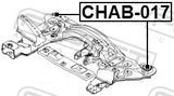 Febest CHAB-017 Subframe Rear Bushing