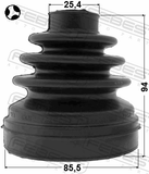 Febest 2915-DIIIT Boot Inner CV Joint Kit 85.5X94X25.4