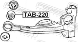 Febest TAB-220 Bushing, Rear Trailing Arm