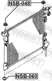Febest NSB-048 Mount Rubber Radiator