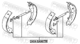 Febest 2404-SAN8TR Rear Brake Shoe Adjuster Kit