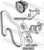 Febest 0488-KG4W Pulley Idler