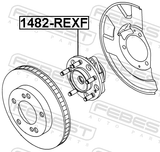 Febest 1482-REXF Front Wheel Hub